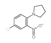 1-(4-chloro-2-nitro-phenyl)pyrrolidine结构式