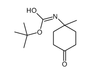 tert-butyl N-(1-methyl-4-oxocyclohexyl)carbamate Structure