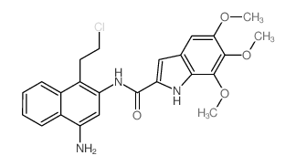 N-[4-amino-1-(2-chloroethyl)naphthalen-2-yl]-5,6,7-trimethoxy-1H-indole-2-carboxamide Structure