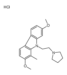 2,7-dimethoxy-1-methyl-9-(2-pyrrolidin-1-ium-1-ylethyl)carbazole,chloride Structure