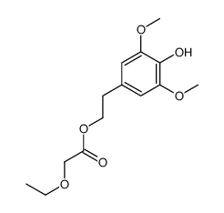 2-(4-hydroxy-3,5-dimethoxyphenyl)ethyl 2-ethoxyacetate结构式