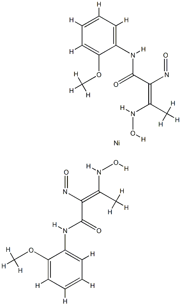 bis[2,3-bis(hydroxyimino)-N-(2-methoxyphenyl)butyramidato]nickel结构式