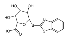 (2S,3S,4S,5R)-6-(1,3-benzothiazol-2-ylsulfanyl)-3,4,5-trihydroxyoxane-2-carboxylic acid Structure