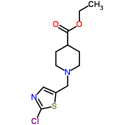 Ethyl 1-[(2-chloro-1,3-thiazol-5-yl)methyl]-4-piperidinecarboxylate Structure