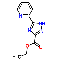 3-(ethoxycarbonyl)-5-(pyrid-2'-yl)-1,2,4-triazole结构式