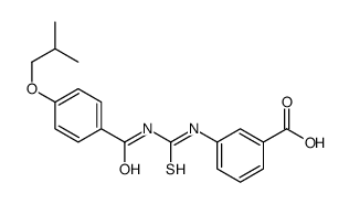 3-[[4-(2-methylpropoxy)benzoyl]carbamothioylamino]benzoic acid Structure