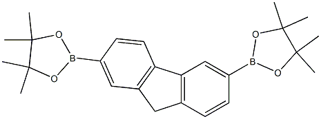 2,7-双(4,4,5,5-四甲基-1,3,2-二氧杂硼杂环戊烷-2-基)芴结构式