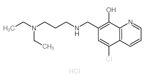 8-Quinolinol,5-chloro-7-[[[3-(diethylamino)propyl]amino]methyl]-, hydrochloride (1:2) structure