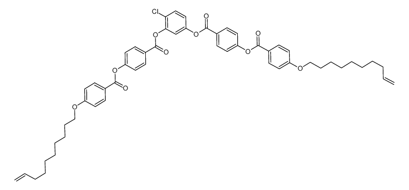 4-chloro-1,3-phenylene bis-4-[4'-(9-dec-1-enyloxy)benzoyloxy]benzoate结构式