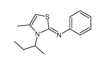 3-butan-2-yl-4-methyl-N-phenyl-1,3-thiazol-2-imine结构式