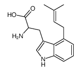 2-amino-3-[4-(3-methylbut-2-enyl)-1H-indol-3-yl]propanoic acid Structure