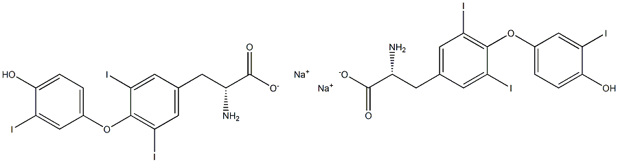 disodium O-(4-hydroxy-3-iodophenyl)-3,5-diiodo-D-tyrosinate Structure
