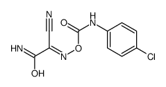 [(2-amino-1-cyano-2-oxoethylidene)amino] N-(4-chlorophenyl)carbamate结构式