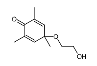 4-(2-hydroxyethoxy)-2,4,6-trimethylcyclohexa-2,5-dien-1-one Structure