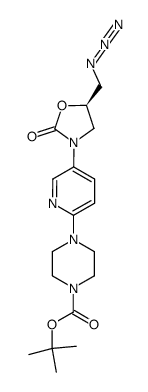 (R)-N-[3-[2-[4-(N-t-butoxycarbonyl)piperazin-1-yl]pyridin-5-yl]-2-oxooxazolidin-5-ylmethyl]azide Structure