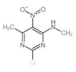 4-Pyrimidinamine, 2-chloro-N, 6-dimethyl-5-nitro-结构式