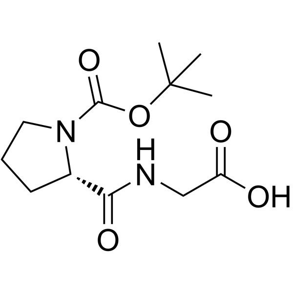 Boc-Pro-Gly-OH Structure