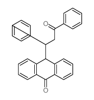 10-(3-oxo-1,3-diphenyl-propyl)-10H-anthracen-9-one结构式