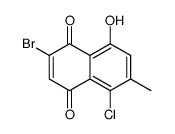 2-bromo-5-chloro-8-hydroxy-6-methylnaphthalene-1,4-dione Structure
