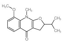 2-Isopropyl-8-methoxy-9-methyl-3,9-dihydrofuro[2,3-b]quinolin-4(2H)-one结构式