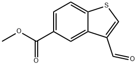 3-甲酰基苯并[B]噻吩-5-羧酸甲酯结构式
