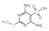 4,6-diamino-2-methylsulfanyl-pyrimidine-5-sulfonic acid结构式