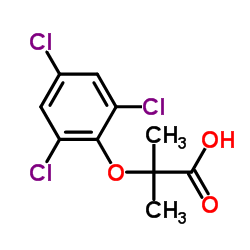 PROPANOIC ACID, 2-METHYL-2-(2,4,6-TRICHLOROPHENOXY)-结构式