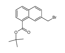 7-(bromomethyl)naphthalene-1-carboxylic acid tert-butyl ester结构式