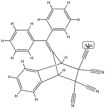 9-(α-Phenylbenzylidene)-1,2,3,4-tetrahydro-1,4-methanonaphthalene-2,2,3,3-tetracarbonitrile structure