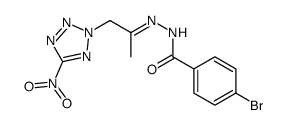 4-bromo-N-[1-(5-nitrotetrazol-2-yl)propan-2-ylideneamino]benzamide Structure