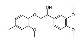 1-(3,4-Dimethoxy-phenyl)-2-(2-methoxy-4-methyl-phenoxy)-propan-1-ol结构式