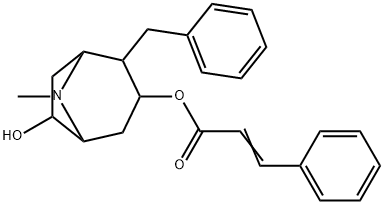 3-Phenylpropenoic acid 6-hydroxy-8-methyl-2-benzyl-8-azabicyclo[3.2.1]octan-3-yl ester Structure