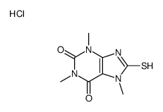 1,3,7-trimethyl-8-sulfanylidene-7,9-dihydropurin-7-ium-2,6-dione,chloride结构式