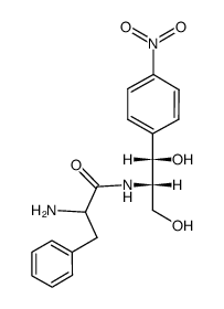(Ξ)-phenylalanine-[(1RS,2RS)-2-hydroxy-1-hydroxymethyl-2-(4-nitro-phenyl)-ethylamide]结构式