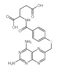 2-[[4-[(2,4-diaminopteridin-6-yl)methylsulfanyl]benzoyl]amino]pentanedioic acid结构式