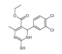 ethyl 4-(3,4-dichlorophenyl)-6-methyl-2-sulfanylidene-3,4-dihydro-1H-pyrimidine-5-carboxylate Structure