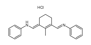 N-(3-anilinomethylene-2-methyl-cyclohex-1-enylmethylene)-aniline, hydrochloride Structure