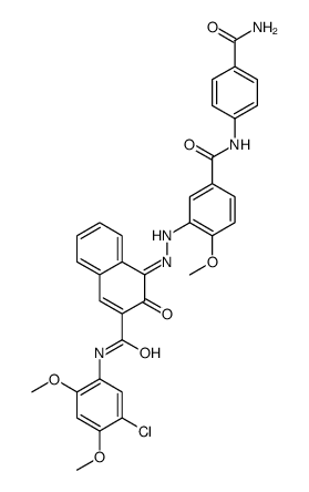 4-[[5-[[[4-(aminocarbonyl)phenyl]amino]carbonyl]-2-methoxyphenyl]azo]-N-(5-chloro-2,4-dimethoxyphenyl)-3-hydroxynaphthalene-2-carboxamide picture