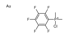 chloro-dimethyl-(2,3,4,5,6-pentafluorophenyl)phosphanium,gold结构式