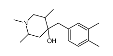 4-[(3,4-dimethylphenyl)methyl]-1,2,5-trimethylpiperidin-4-ol结构式