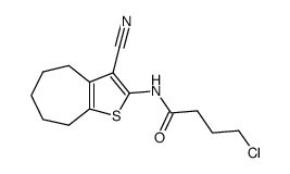 4-Chloro-N-(3-cyano-5,6,7,8-tetrahydro-4H-cyclohepta[b]thiophen-2-yl)-butyramide Structure