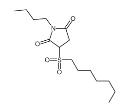 1-butyl-3-heptylsulfonylpyrrolidine-2,5-dione Structure