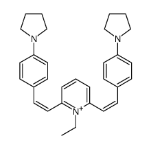 1-ethyl-2,6-bis[(E)-2-(4-pyrrolidin-1-ylphenyl)ethenyl]pyridin-1-ium Structure