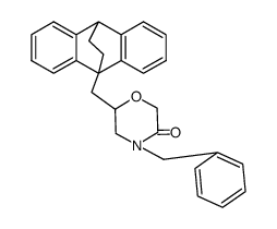 4-benzyl-6-(10H-9,10-ethano-anthracen-9-ylmethyl)-morpholin-3-one Structure