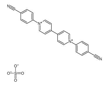 4-[4-[1-(4-cyanophenyl)pyridin-1-ium-4-yl]pyridin-1-ium-1-yl]benzonitrile,sulfate结构式