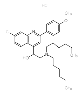 1-[7-chloro-2-(4-methoxyphenyl)quinolin-4-yl]-2-(dihexylamino)ethanol Structure