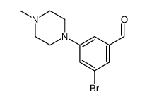 3-Bromo-5-(4-methyl-1-piperazinyl)benzaldehyde结构式