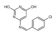 6-[(4-chlorophenyl)methylideneamino]-1H-pyrimidine-2,4-dione结构式