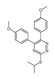 5,6-bis(4-methoxyphenyl)-3-propan-2-ylsulfanyl-1,2,4-triazine结构式