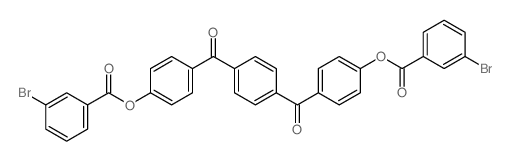 [4-[4-[4-(3-bromobenzoyl)oxybenzoyl]benzoyl]phenyl] 3-bromobenzoate结构式